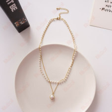 chain necklace acrylic pearl ball chain
